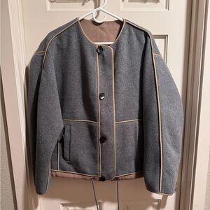 Elle double sided wool and cashmere coat